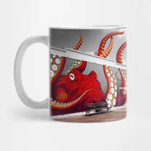 Red Octopus Coney Island Brooklyn NYC Mug